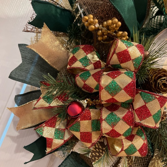 Christmas “WELCOME” wreath, Christmas door wreath, Holiday wreath 26” very luxe - Picture 3 of 11